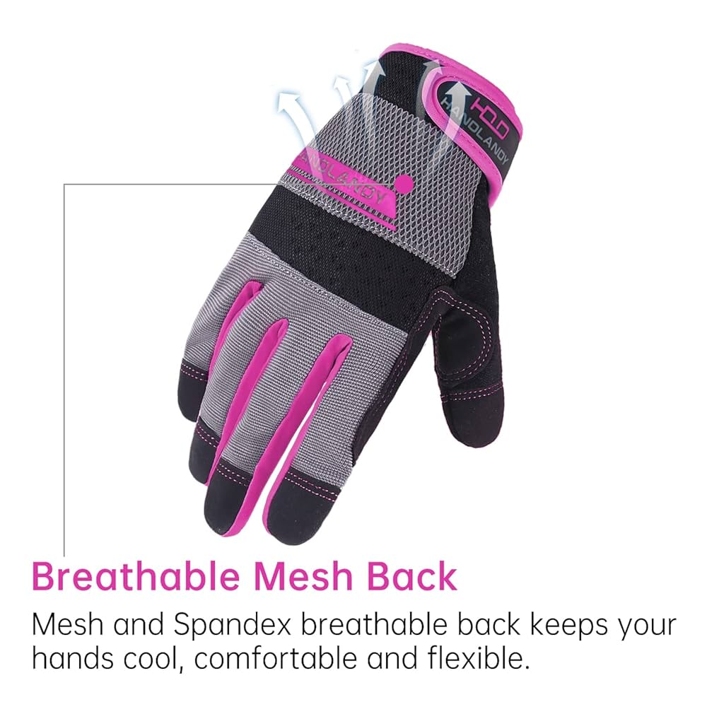 AIGEVTURE Womens Work Gloves with Grip Working Gloves for